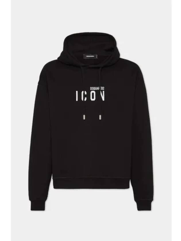 Icon Relax Fit Hoodie Sweatshirt Black - DSQUARED2 - BALAAN 2