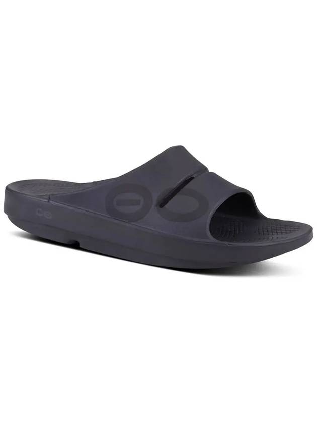 Elegant slide slippers matte black - OOFOS - BALAAN 1