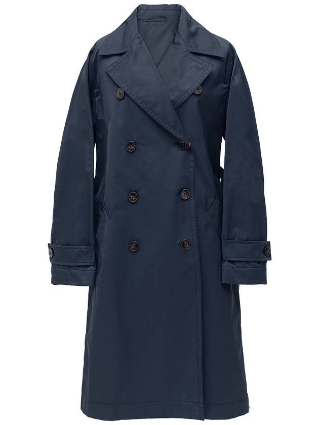 Radio RADIO Trench Coat Blue - MAX MARA - BALAAN.