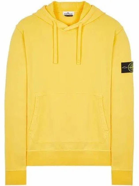 Waffen Patch Cotton Fleece Hoodie Yellow - STONE ISLAND - BALAAN 2