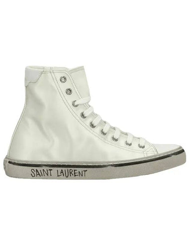 Malibu High Top Sneakers White - SAINT LAURENT - BALAAN 1