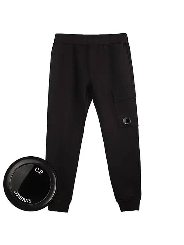 Diagonal Raised Fleece Cargo Track Pants Black - CP COMPANY - BALAAN 3