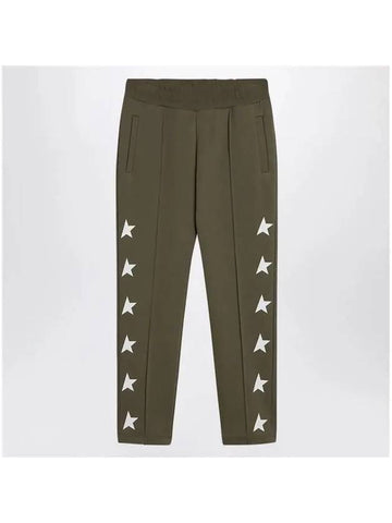 Kids Multi Star Print Track Pants Khaki - GOLDEN GOOSE - BALAAN 1