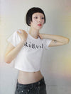 R?BATI Logo Crop Tshirt WHITE - RUBATI - BALAAN 4