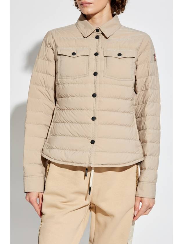 Rozes Packable Down Shirt Jacket Light Beige - MONCLER - BALAAN 5