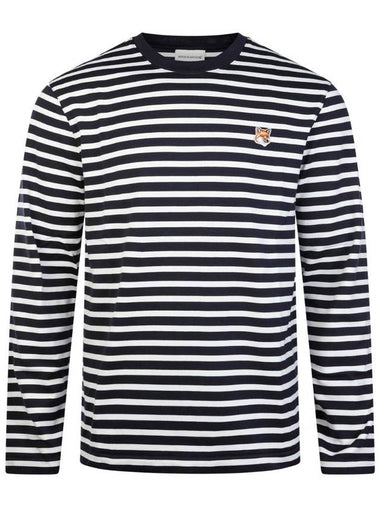 Fox Head Patch Regular Marin Long Sleeve T Shirt Navy Stripes - MAISON KITSUNE - BALAAN 1