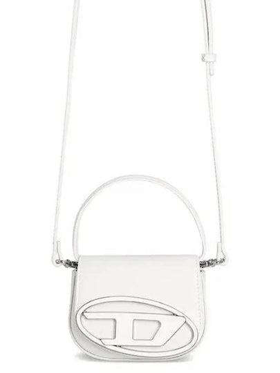 1DR Round Logo Leather Mini Shoulder Bag White - DIESEL - BALAAN 2