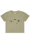 Women's Short Sleeve T-Shirt SPACE BABY KHAKI - PLAYNOMORE - BALAAN 3