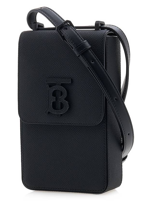 Leather Phone Pouch Cross Bag Black - BURBERRY - BALAAN 3