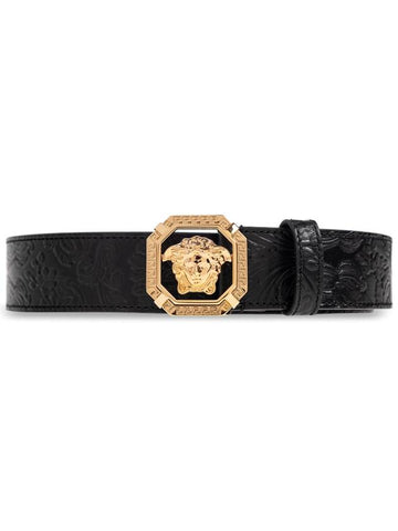 Versace Leather Belt., Men's, Black - VERSACE - BALAAN 1