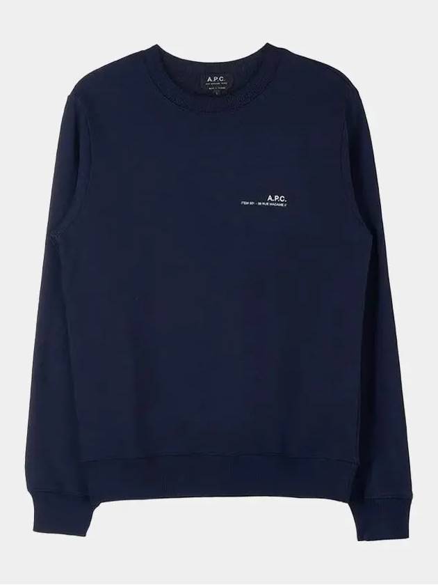 Men's Item Logo Sweatshirt Navy - A.P.C. - BALAAN 2