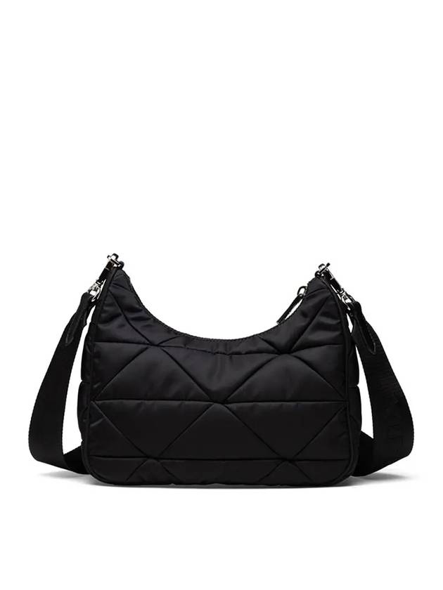 Triangle Logo Re-nylon Paddde Hobo Cross Bag Black - PRADA - BALAAN 3