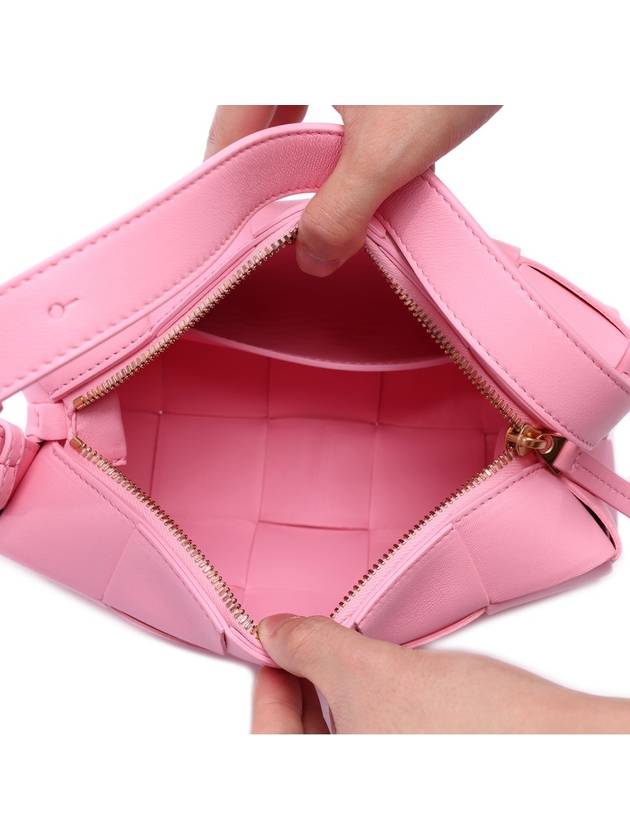 Brick Cassette Intrecciato Small Shoulder Bag Pink - BOTTEGA VENETA - BALAAN 7