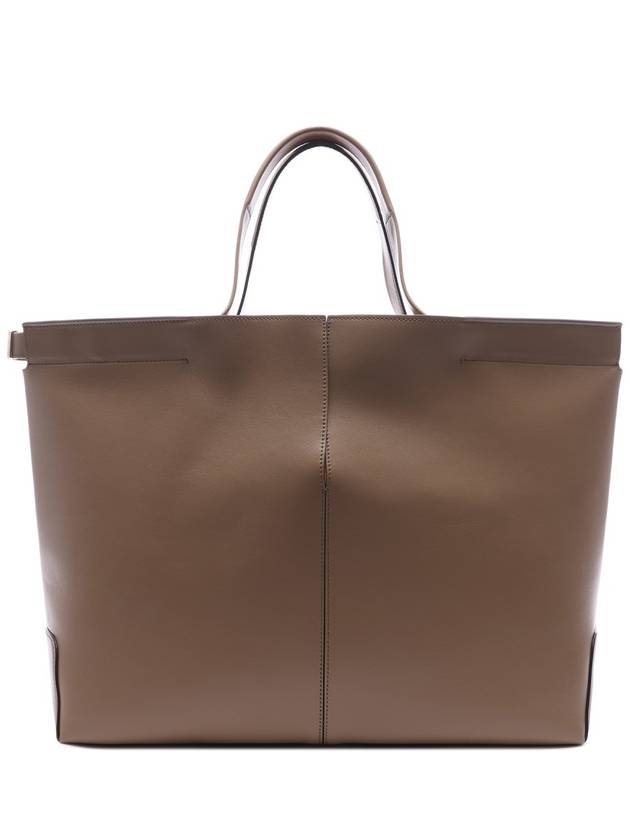 Folio Medium Leather Tote Bag Beige - TOD'S - BALAAN 5