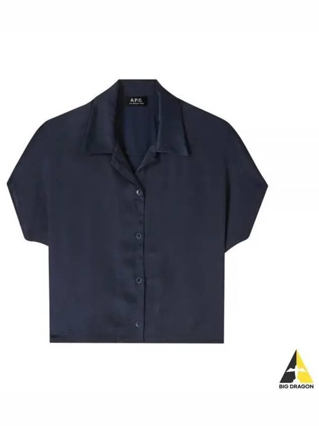 Miley Short Sleeve Shirt Navy - A.P.C. - BALAAN 2