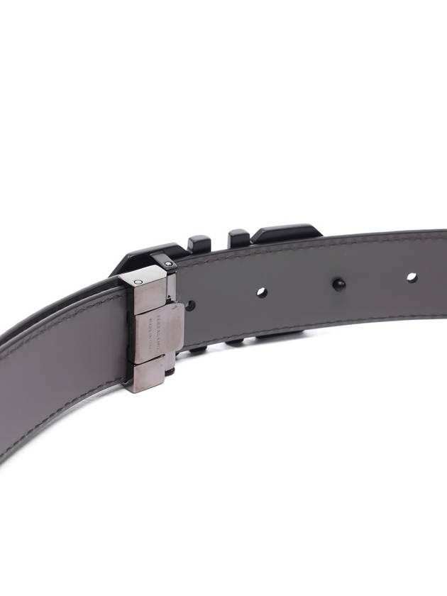 Reversible Gancini Leather Belt Black - SALVATORE FERRAGAMO - BALAAN 7