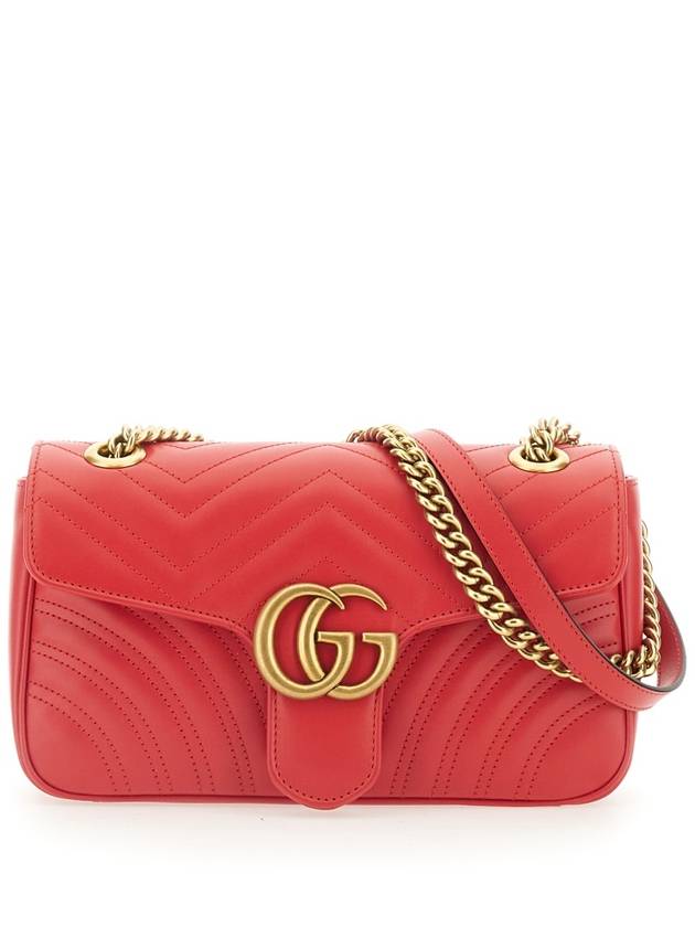 Small Leather Shoulder Bag Red - GUCCI - BALAAN 2