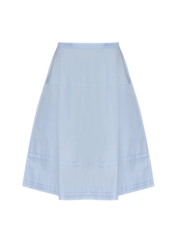 Micro Pleated Cotton A-Line Skirt Blue - MARNI - BALAAN 2