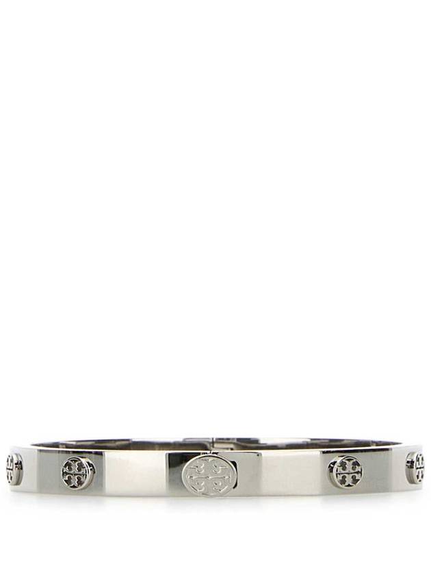 Miller Hinged Stud Bangle Bracelet Silver - TORY BURCH - BALAAN 3