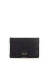 Leather Logo Card Wallet Black - TOM FORD - BALAAN 2