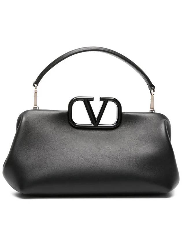 Women's V Logo Tote Bag Black - VALENTINO - BALAAN 2