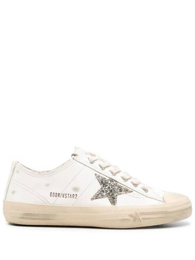 VStar2 Platinum Glitter Star Low Top Sneakers White - GOLDEN GOOSE - BALAAN 1