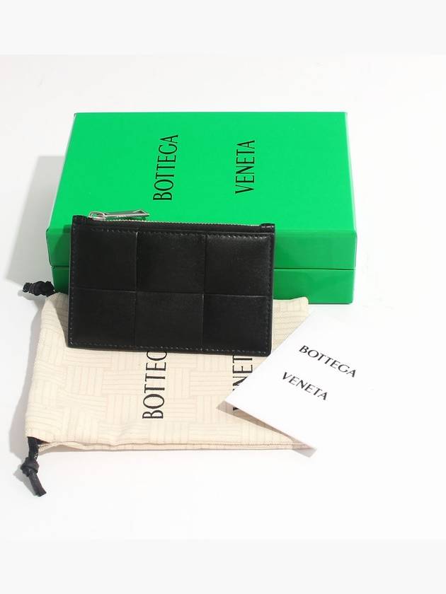 Leather Card Wallet Black - BOTTEGA VENETA - BALAAN 6