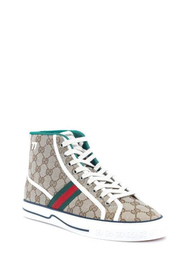 Tennis 1977 GG Canvas High-Top Sneakers Beige - GUCCI - BALAAN 4