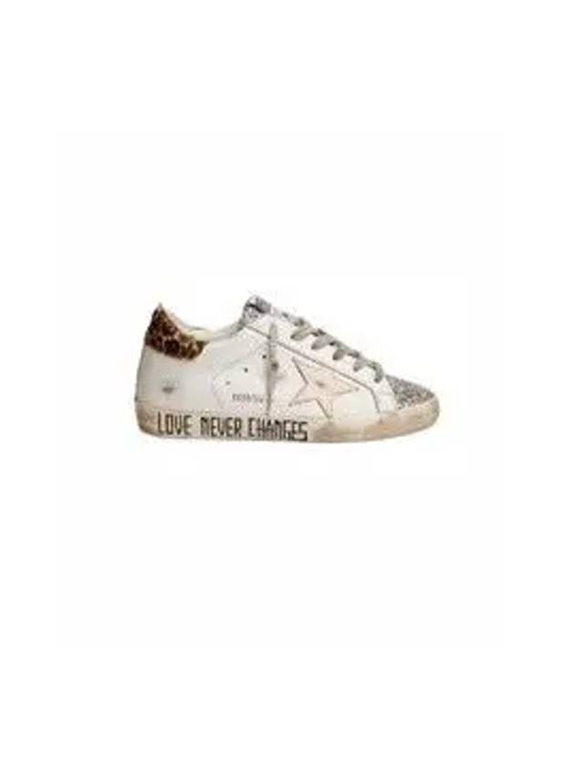 Superstar Glitter Leopard Tab Low Top Sneakers White Pink - GOLDEN GOOSE - BALAAN 7