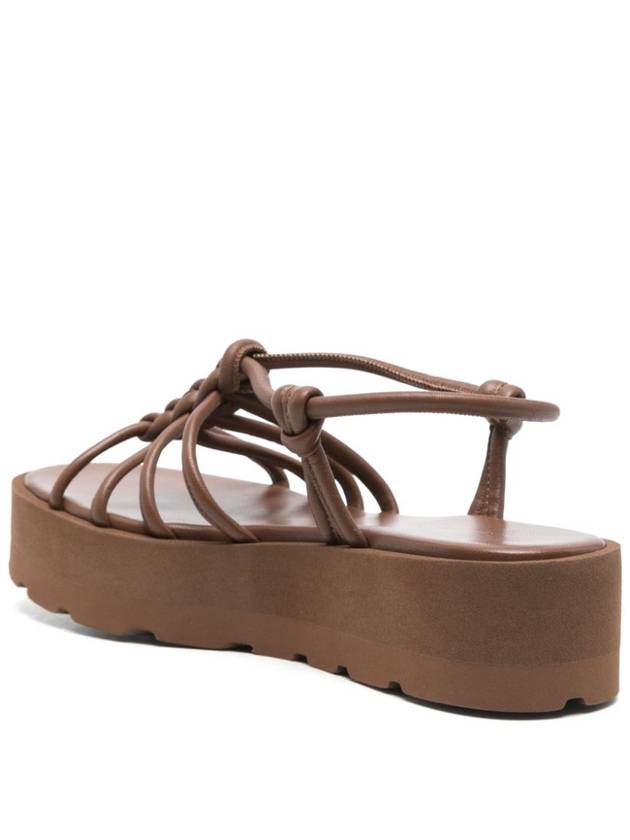 Gianvito Rossi Sandals Leather Brown - GIANVITO ROSSI - BALAAN 4