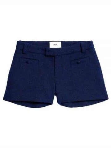 Klassische Tweed Shorts Navy - AMI - BALAAN 1