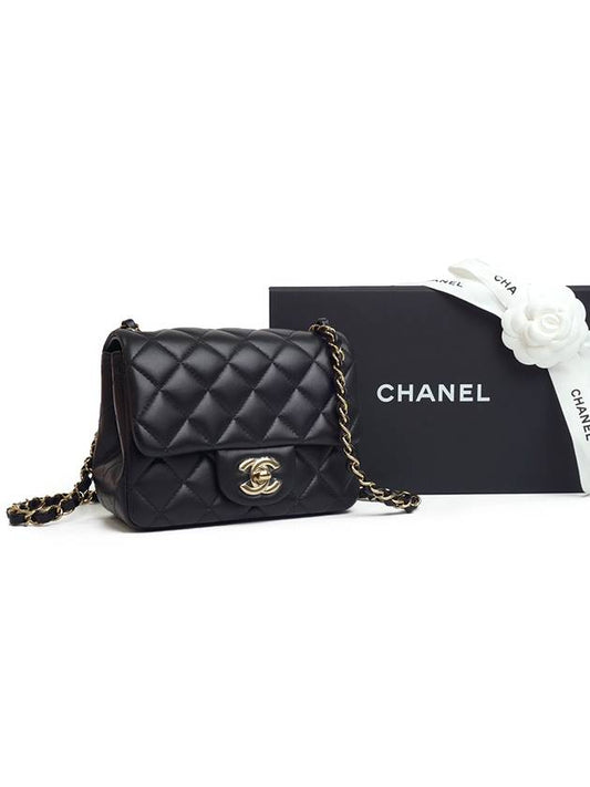 Classic Mini Flap Cross Bag Gold Metal Black - CHANEL - BALAAN 2