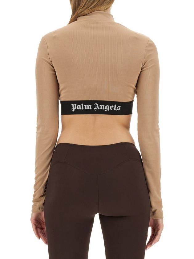 23 fw Crop Top WITH Logo PWAB040F23FAB0016210 B0040497726 - PALM ANGELS - BALAAN 4