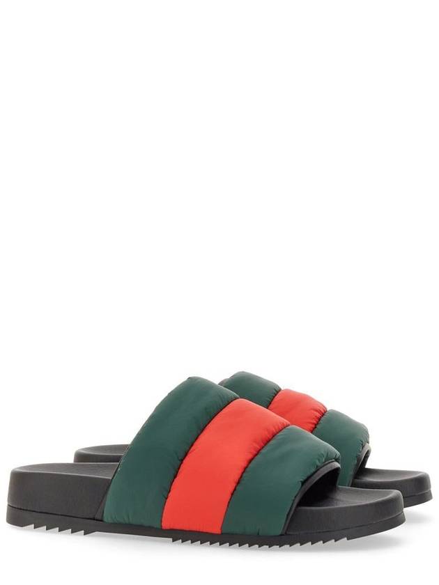 nylon padded web slippers black - GUCCI - BALAAN 5