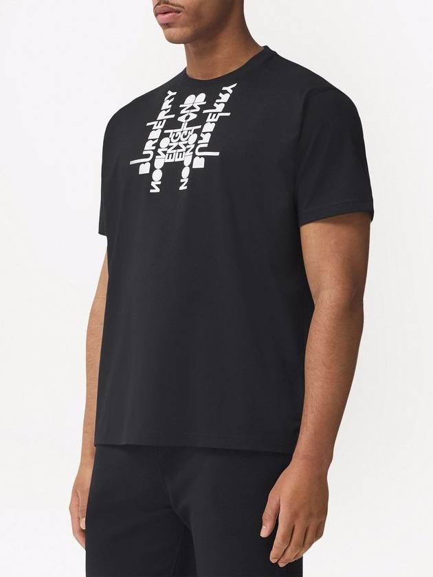 Logo Print Short Sleeve T-Shirt Black - BURBERRY - BALAAN 9