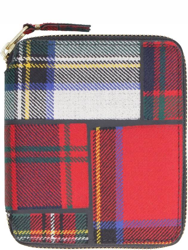 Comme Des Garçons Tartan Motif Zip Around Wallet - COMME DES GARCONS - BALAAN 2