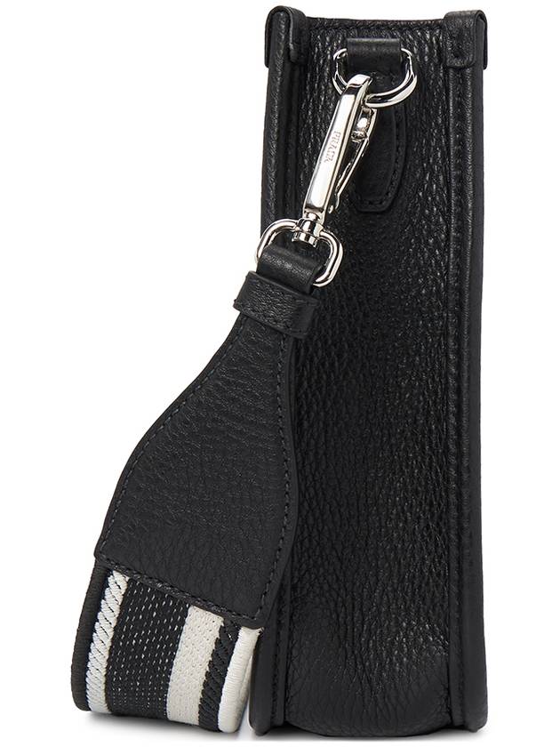 Leather Mini Shoulder Bag Black - PRADA - BALAAN 4