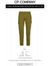 Men's Lens Wappen Stretch Cargo Straight Pants Green - CP COMPANY - BALAAN 3