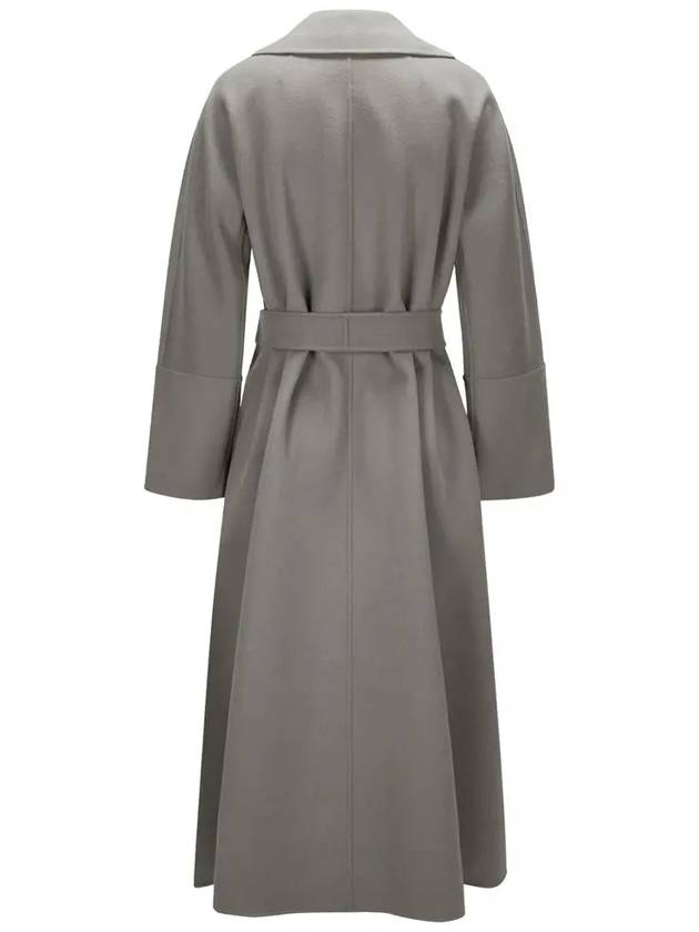 Elisa Belt Wool Single Coat Medium Grey - MAX MARA - BALAAN 4