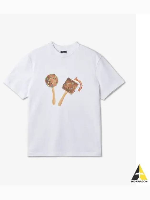 Jacquemus Le Maraca Short Sleeve T Shirt White 235JS09720991DTSS23 - JACQUEMUS - BALAAN 1