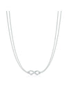 Infinity Double Chain Two-Row Pendant Necklace Silver - TIFFANY & CO. - BALAAN 1