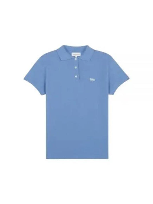 Baby Fox Patch Regular Polo Shirt Blue - MAISON KITSUNE - BALAAN 2