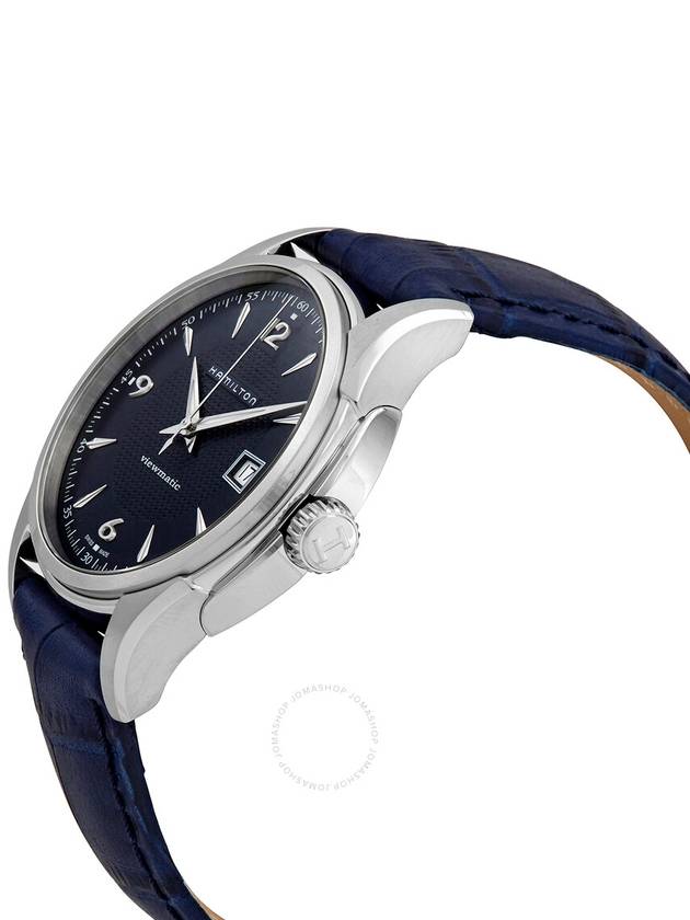 Jazzmaster Viewmatic Automatic Leather Watch Blue - HAMILTON - BALAAN 3