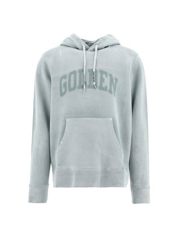 Golden Goose Lettering Logo Hoodie Cool Grey - GOLDEN GOOSE - BALAAN 1