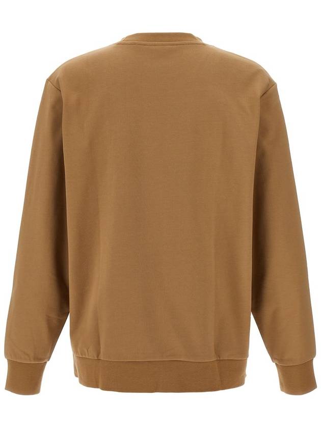 Logo Print Crew Neck Sweatshirt Camel - HUGO BOSS - BALAAN 3