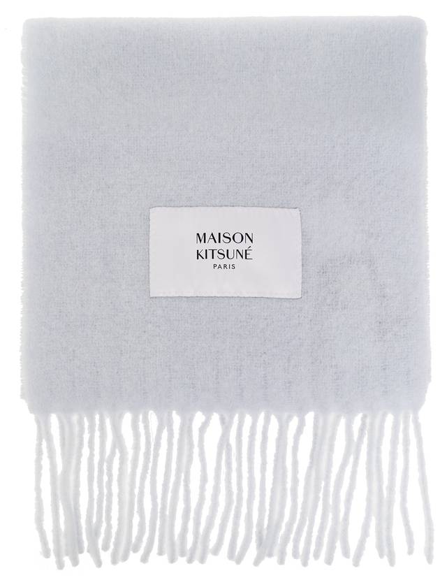 Baby Alpaca Muffler Blue - MAISON KITSUNE - BALAAN 4