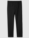 Wool blend straight pants black - GUCCI - BALAAN 4