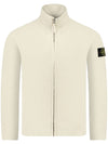 Stone Island logo patch zip up sweatshirt - STONE ISLAND - BALAAN 2