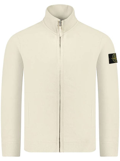 Stone Island logo patch zip up sweatshirt - STONE ISLAND - BALAAN 2