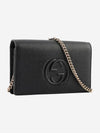 GG Logo Chain Soho Cross Bag Black - GUCCI - BALAAN 3